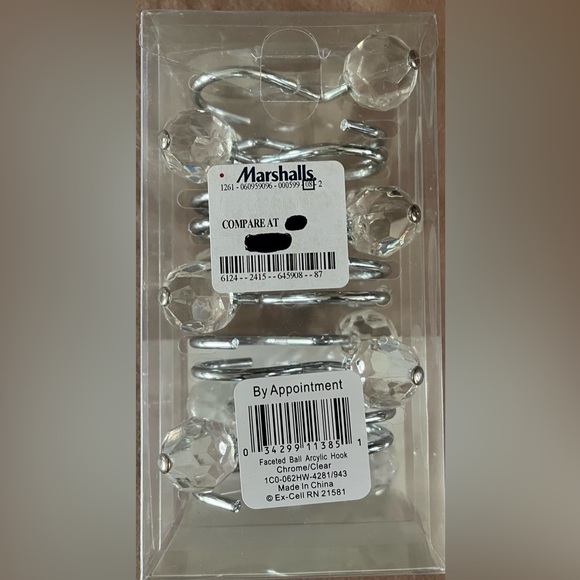 Faceted Ball Shower Curtain Hooks - Picture 4 of 6